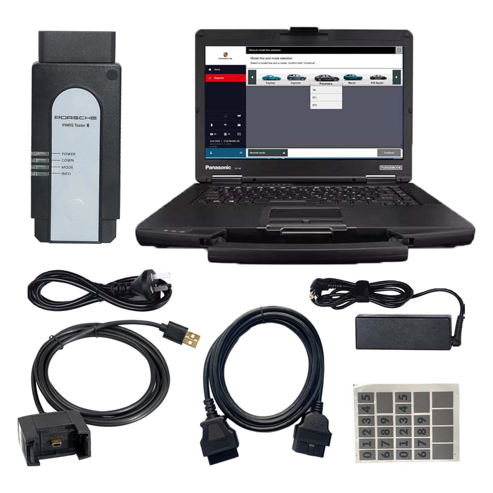 Porsche Piwis Tester 4 Piwis IV Diagnostic Tool Plus Panasonic CF54 Laptop With V42.400.037 Software