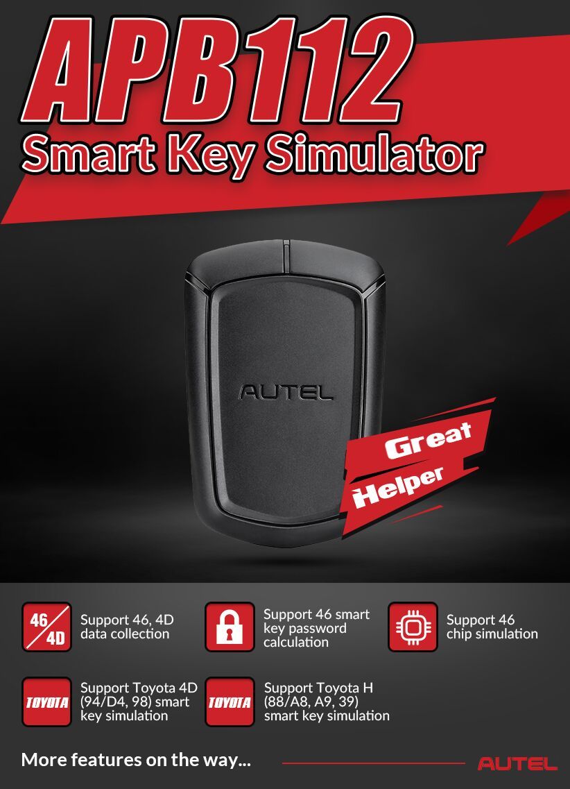 Autel APB112 Smart Key Simulator Compatible with Autel MaxiIM IM508 IM608
