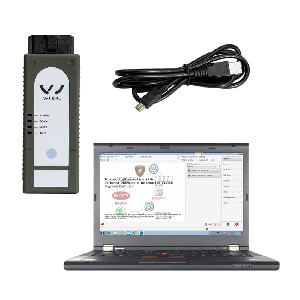 VAS 6154 VCDS Diagnostic Tool ODIS V9.1 Replace VAS 5054 For VAG Plus Lenovo T420 Laptop 500G SSD Ready to Use