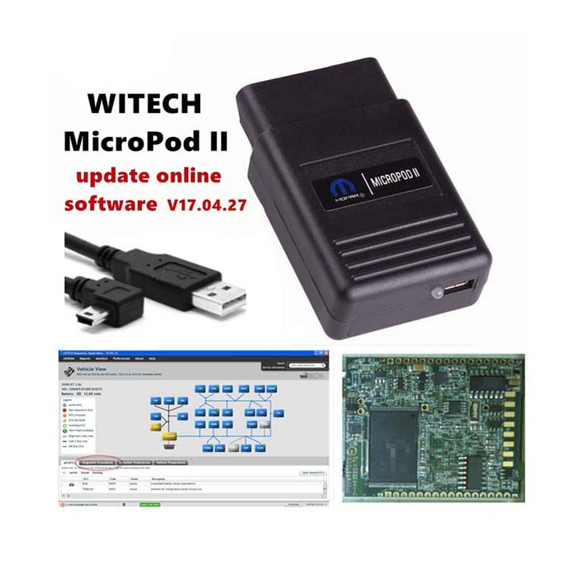 Best Quality Chrysler Diagnostic & Programming Tool wiTech MicroPod 2 V17.04.27 for Chrysler, Dodge, Jeep