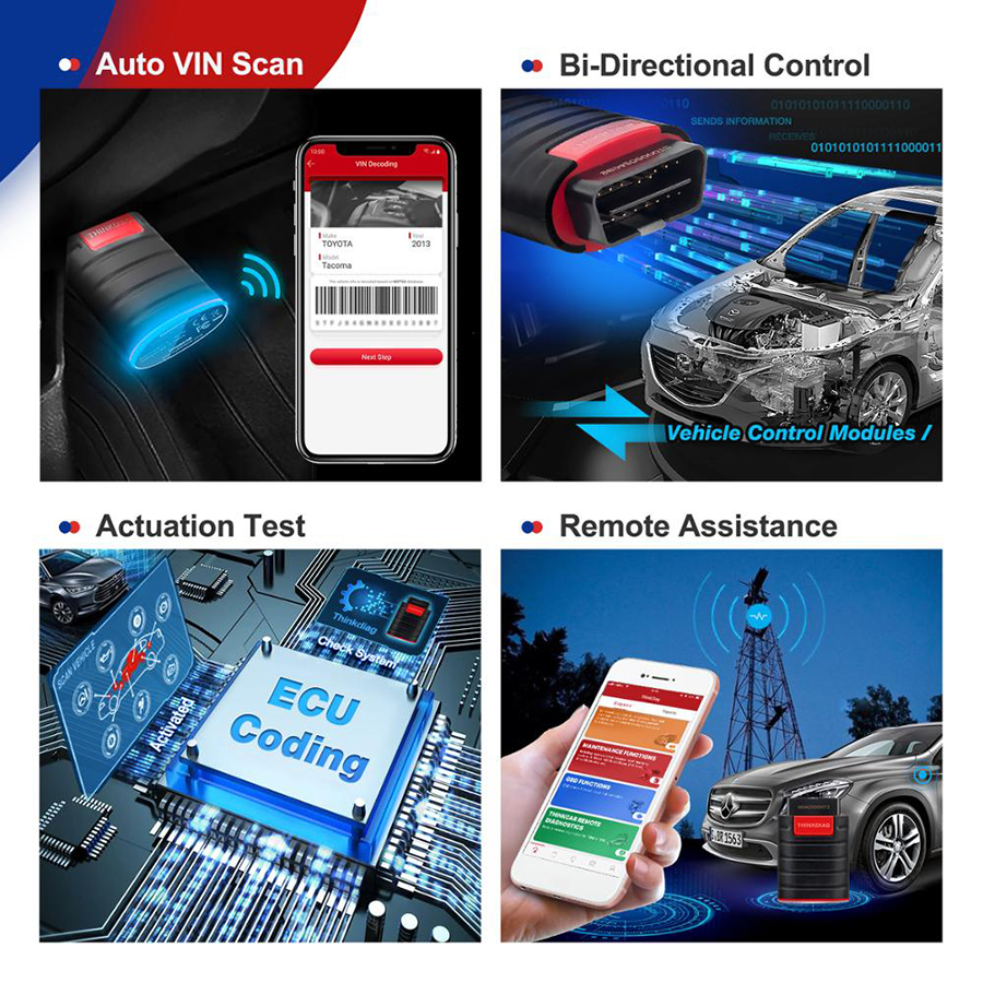 Launch Thinkdiag Full System OBD2 Diagnostic Tool With ECU Coding Reset Service Powerful than Launch Easydiag