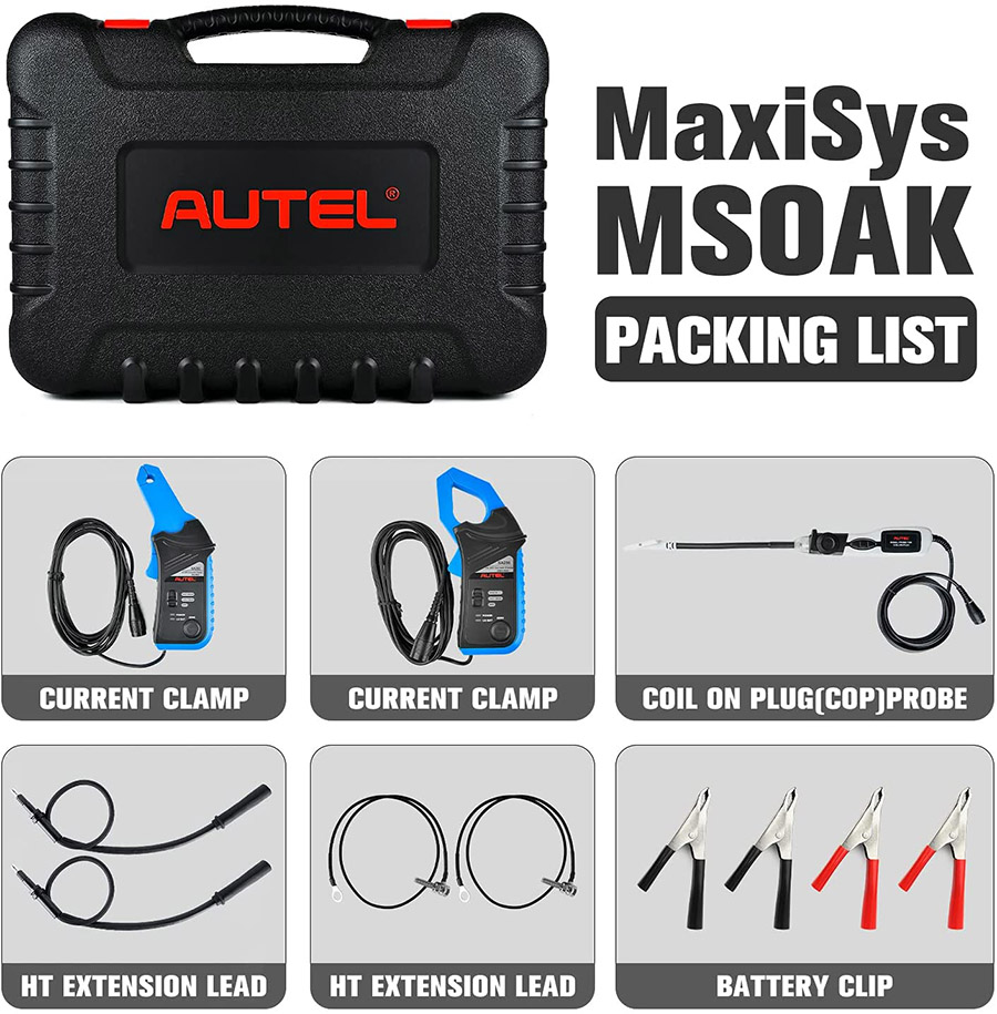 Autel MaxiSYS MSOAK Oscilloscope Accessory Kit work with the MSUltra/MS919/MP408