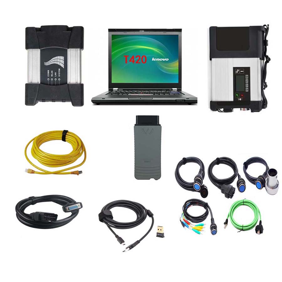 V2022.06 SD Connect MB Star C5 Doip+ V2022.06 BMW ICOM NEXT + VAS 5054A 3-In-1 Automotive Diagnostic Tool With Lenovo T420 Laptop Ready to use