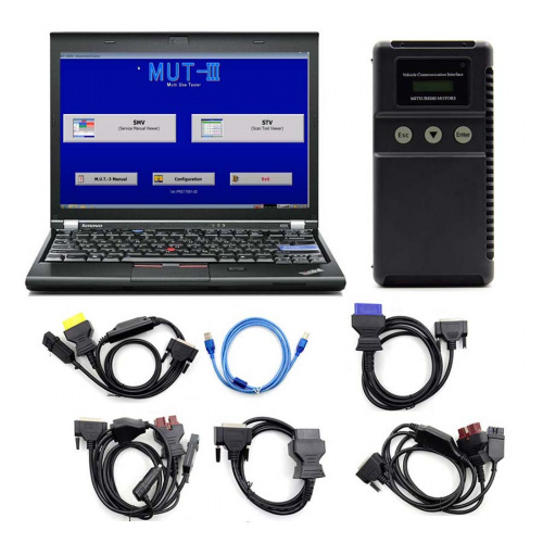 Mitsubishi MUT-3 diagnostic tool Plus Lenovo X220 Laptop for cars and trucks with  CF card and Coding Function