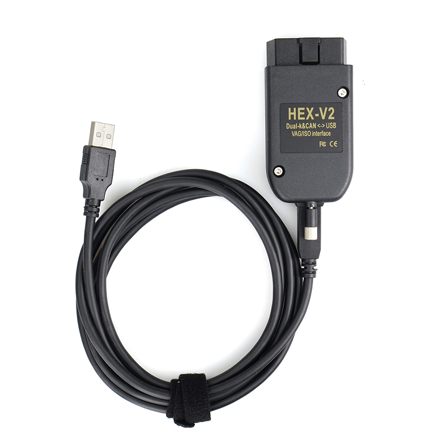 V2023.11 VAG COM VCDS HEX V2 Intelligent Dual-K & CAN USB Interface for VW  AUDI Skoda Seat