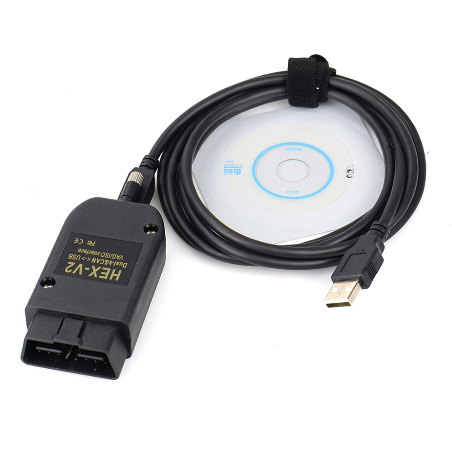 V2023.03 VAG COM VCDS HEX V2 Intelligent Dual-K & CAN USB Interface for VW AUDI Skoda Seat