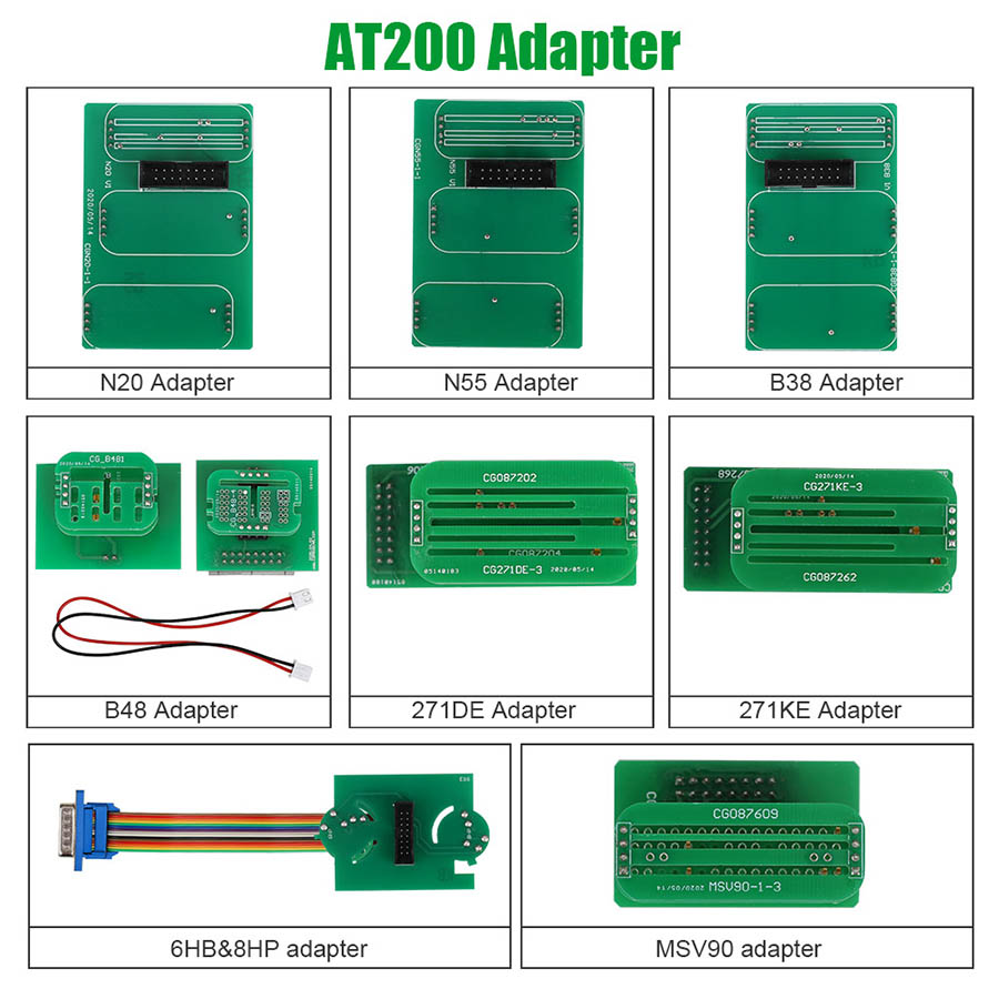 CG FC200 ECU Programmer Full Version with Solder Free Adapters Set 6HP & 8HP MSV90 N55 N20 B48 B58 V1.1.3.0