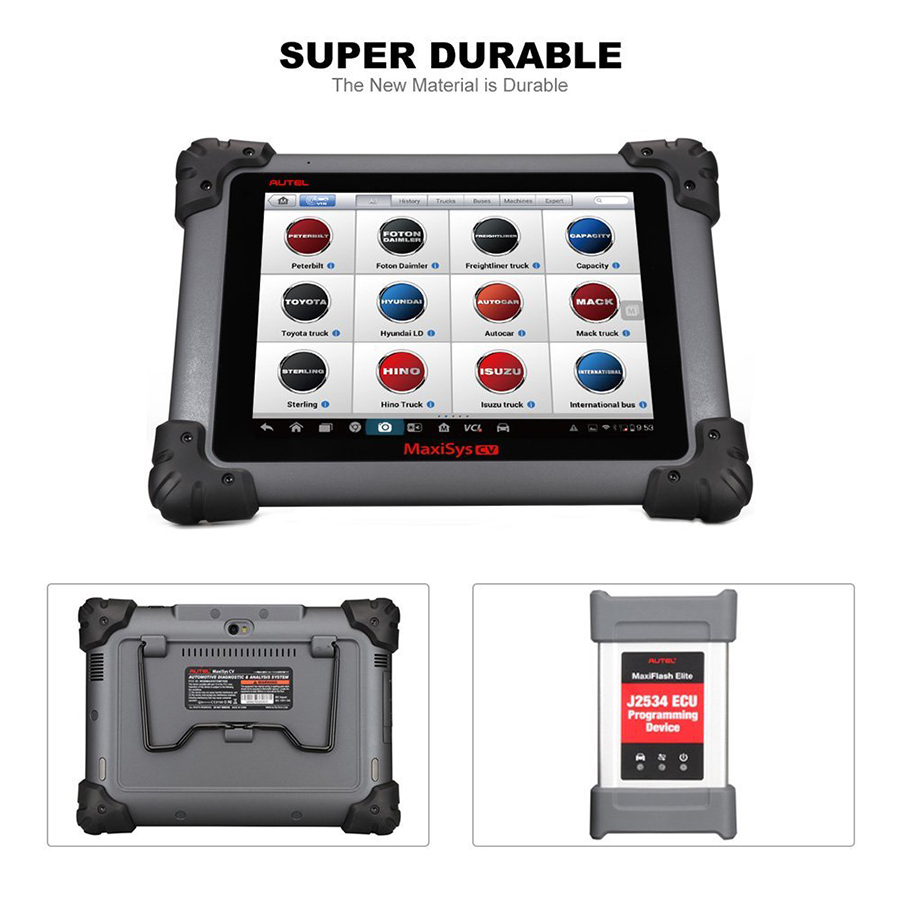 Autel Maxisys MS908CV Automotive Diagnostic Scanner Scan Tool Specialized for Heavy Duty with J2534 ECU Coding & Programming