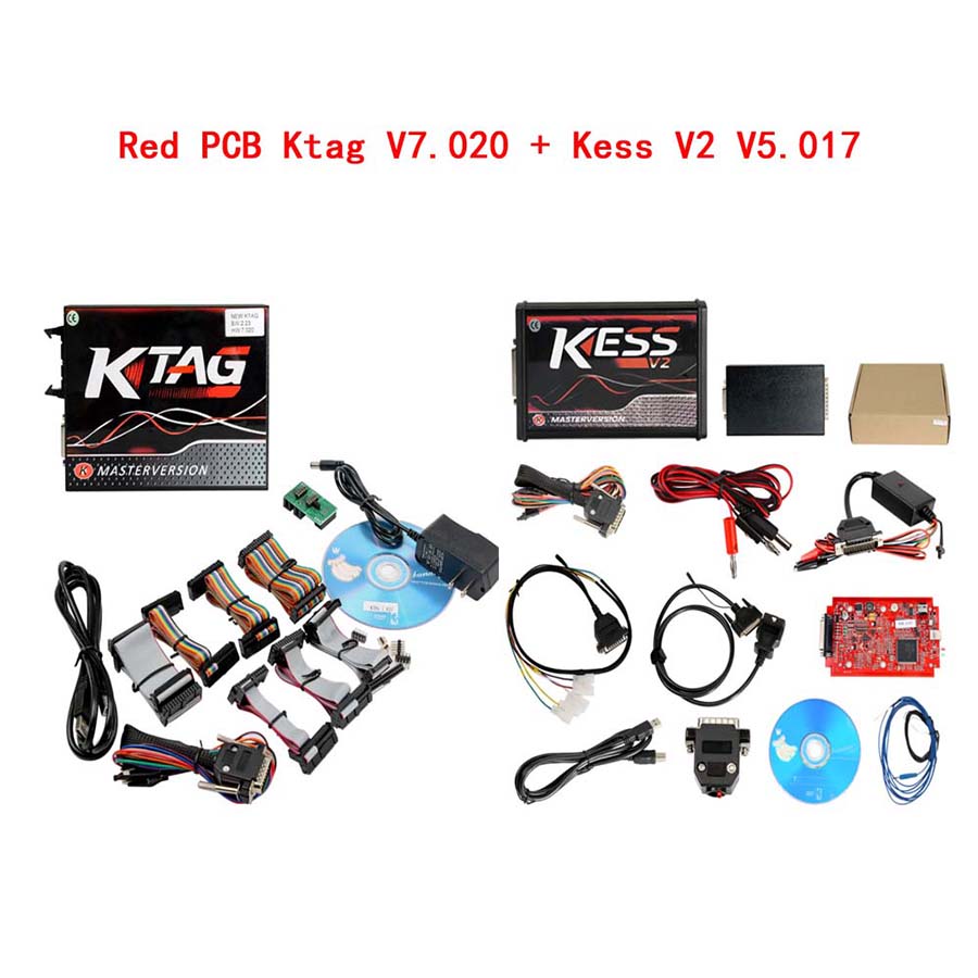 Kess V2 V5.017 Red PCB Online Version V2.8 Plus 4 LED Ktag 7.020 V2.