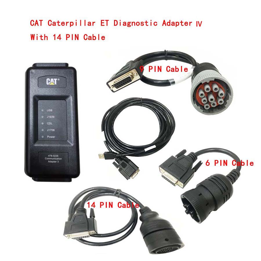 Newest 2023A/2019C CAT Caterpillar ET4 Diagnostic Communication Adapter IV CAT truck Diagnostic Tool