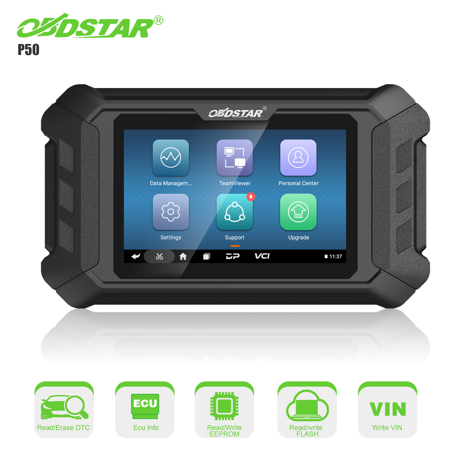 OBDSTAR P50 SRS Reset Equipment Airbag Reset Tool Covers 38 Brands and Over 3000 ECU Part No.