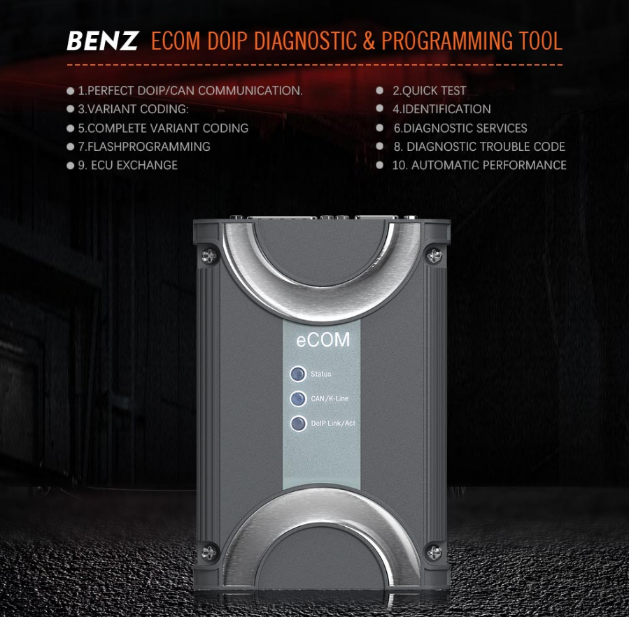 Benz eCOM DoIP Diagnostic and Programming Tools with 256G SSD for Latest Mercedes Till 2019