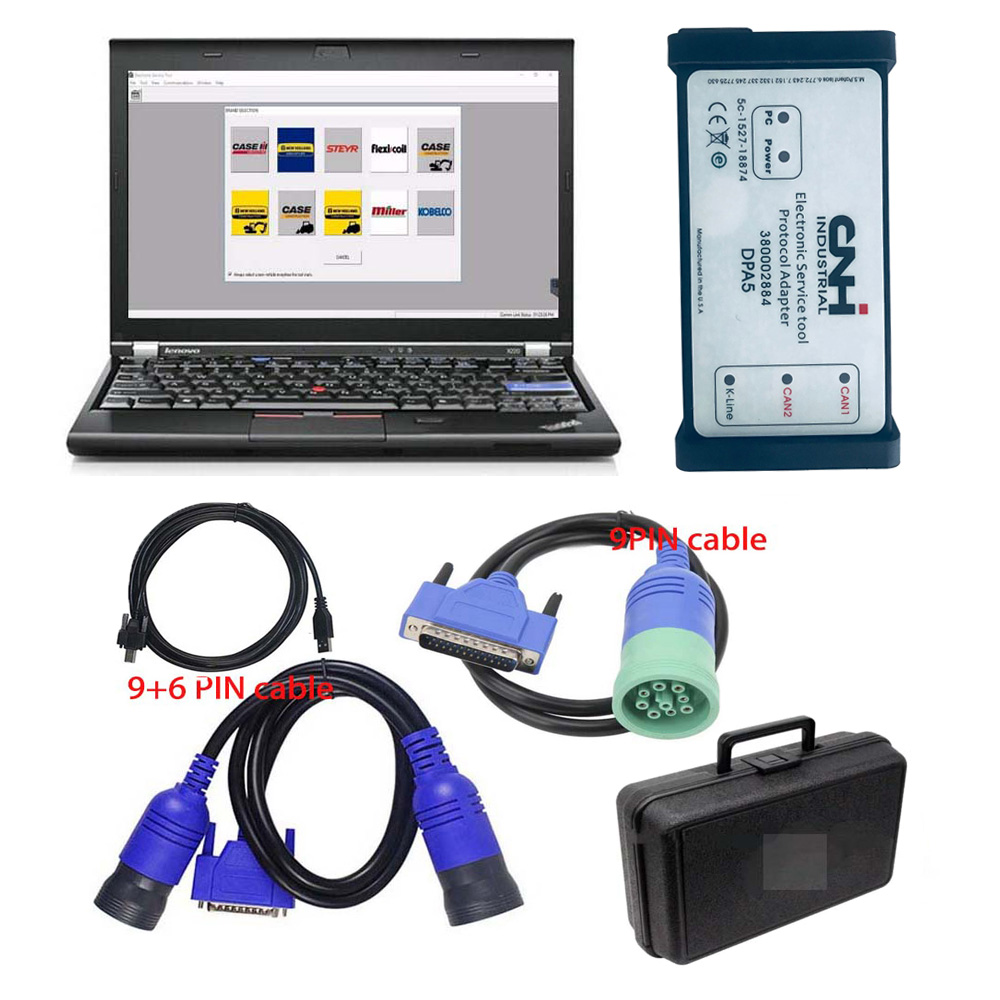New Holland Electronic Service Tools CNH EST DPA 5 Diagnostic Tool CNH Kit Plus  Lenovo X230 Laptop