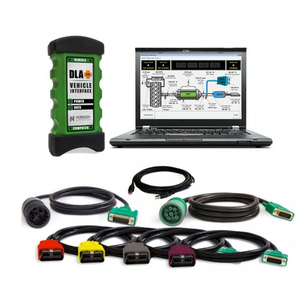Newest 2025 V1 Noregon JPRO Professional Truck Diagnostic Scan Toolbox Plus lenovo T420 Laptop