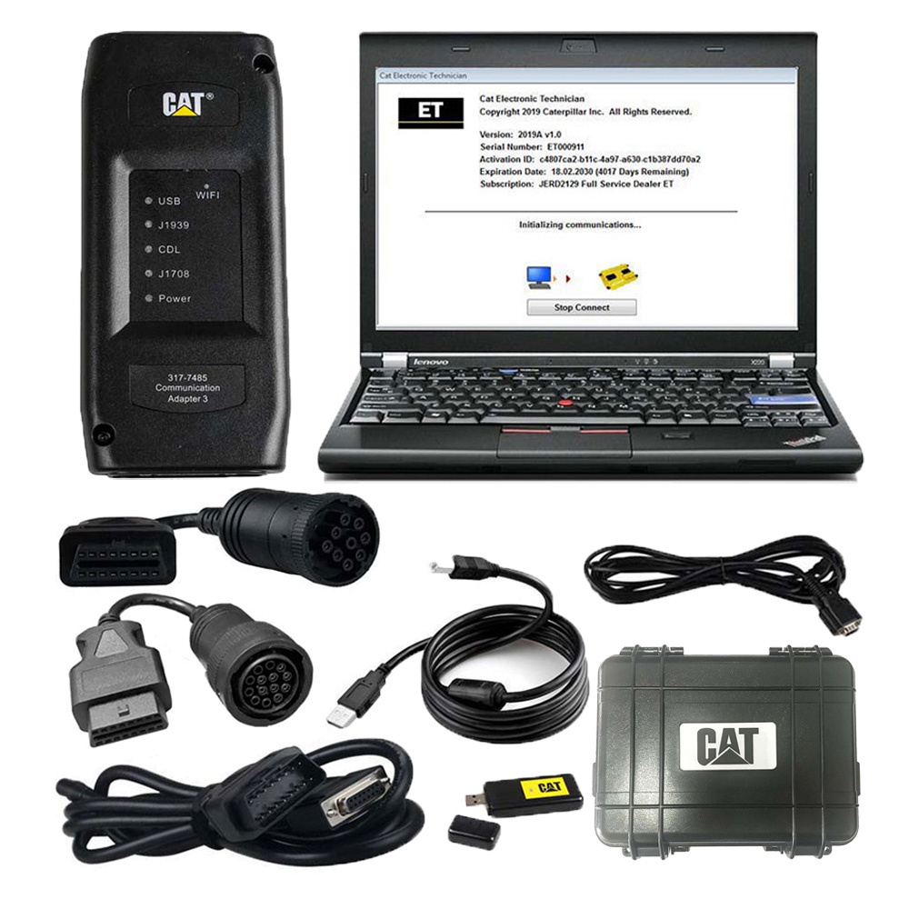 2025A CAT Caterpillar ET Diagnostic Adapter III CAT Diagnostic Tool PLUS Lenovo X230 laptop With WIFI