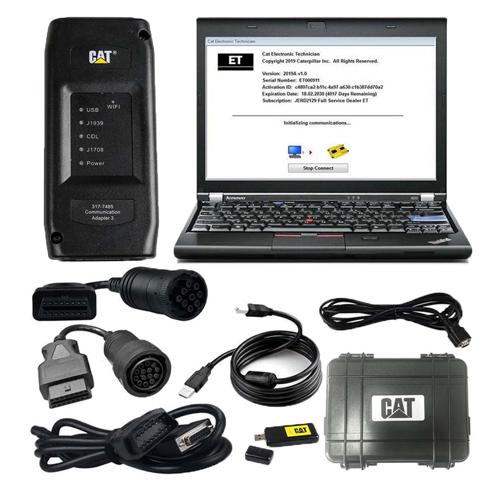 2023A CAT Caterpillar ET Diagnostic Adapter III CAT Diagnostic Tool PLUS Lenovo X220 laptop With WIFI