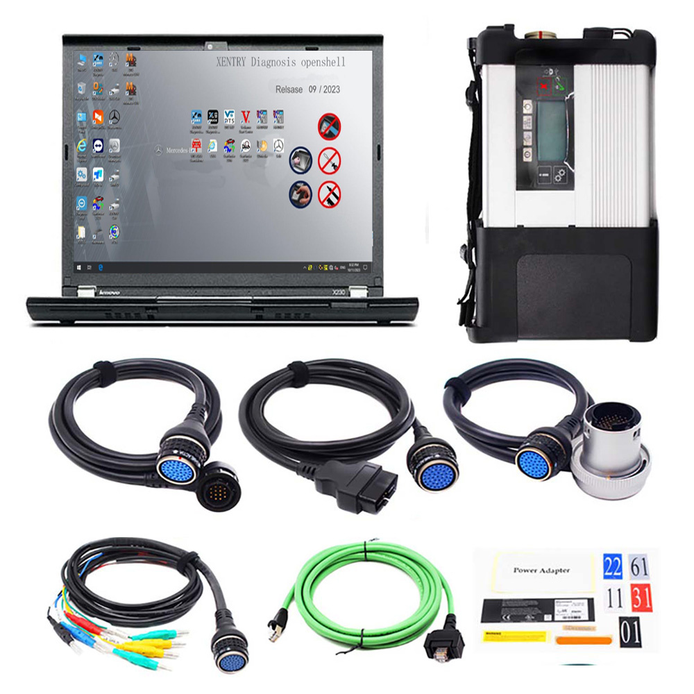 V2025.03 MB SD Connect C5 DOIP MB Star C5 Diagnosis Tool for Mercedes Benz Cars and Trucks Plus Lenovo X230 Laptop