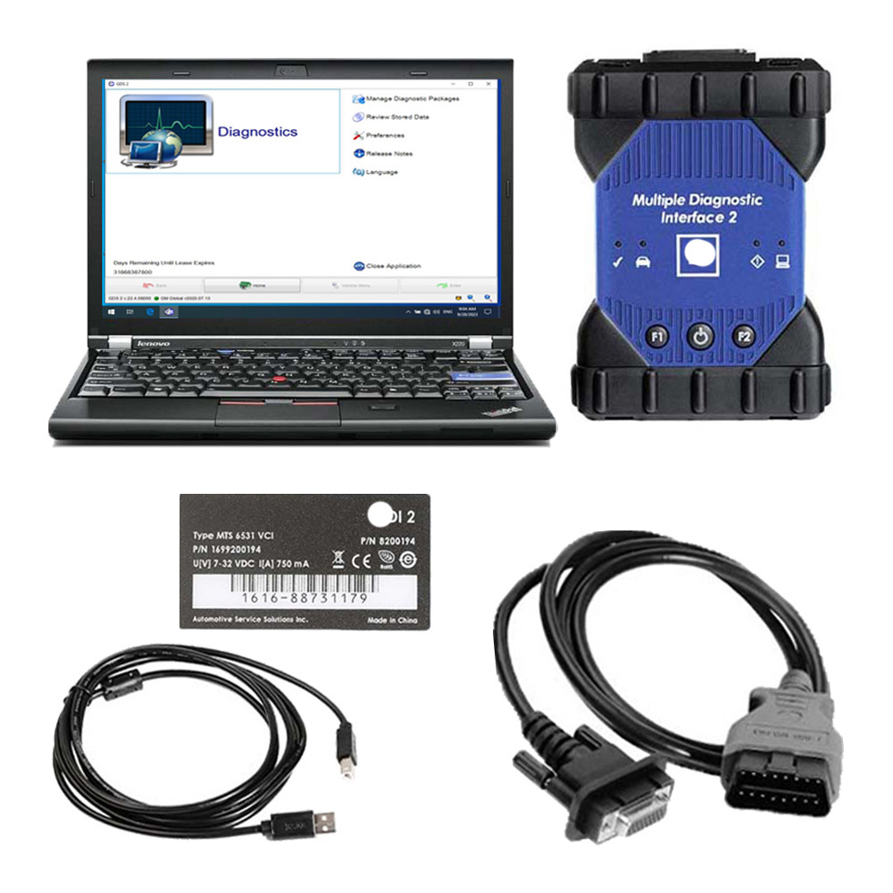 V2024.09 MDI 2 Diagnostic Tool for GM with Wifi Software Pre-installed on Lenovo X230 Laptop 8GB Memory 