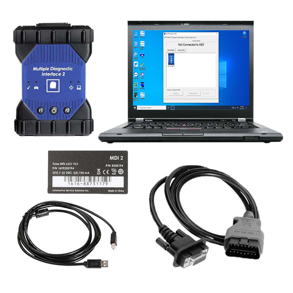 V2023.07 High Quality MDI 2 for GM Scan Tool Plus Lenovo T420 Laptop Full Set Ready To Use