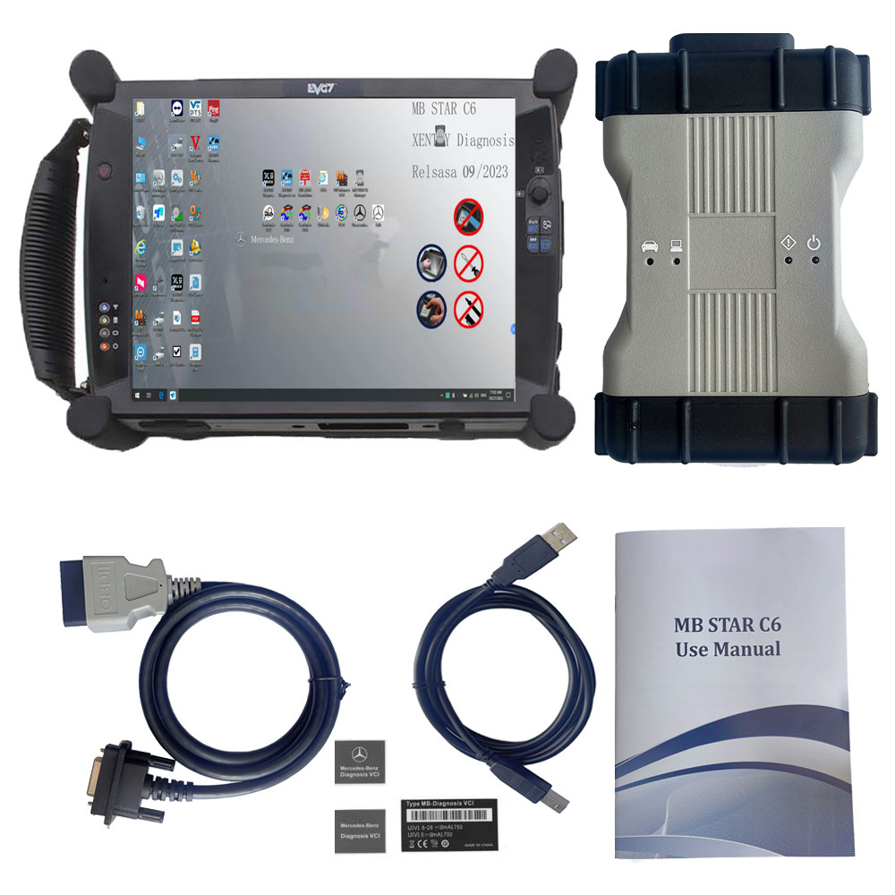 V2024.03 Mercedes BENZ C6 MB SD Connect C6 DoIP Xentry Diagnosis VCI Plus EVG7 Tablet PC Ready to Use