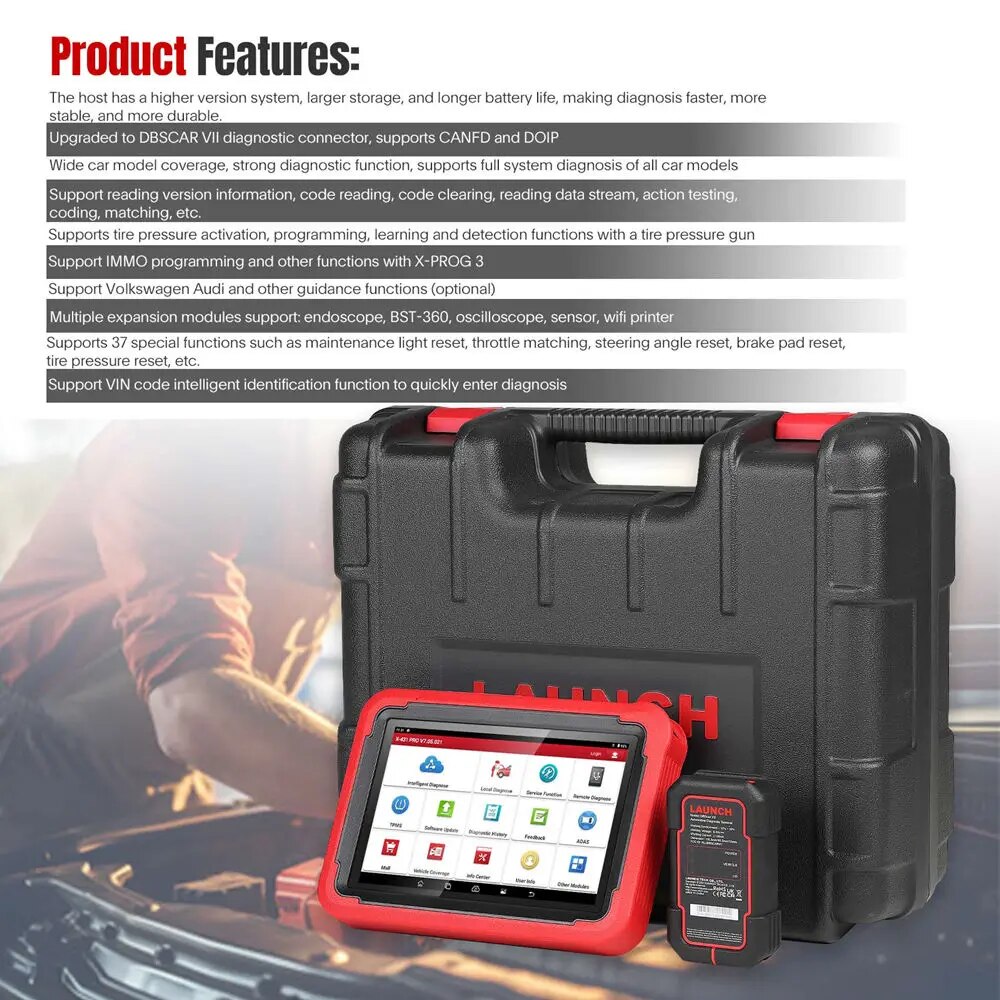 Launch X431 PROS V5.0 Diagnostic Tool Auto Scanner 37 Special Functions  Intelligent Diagnose TPMS Support