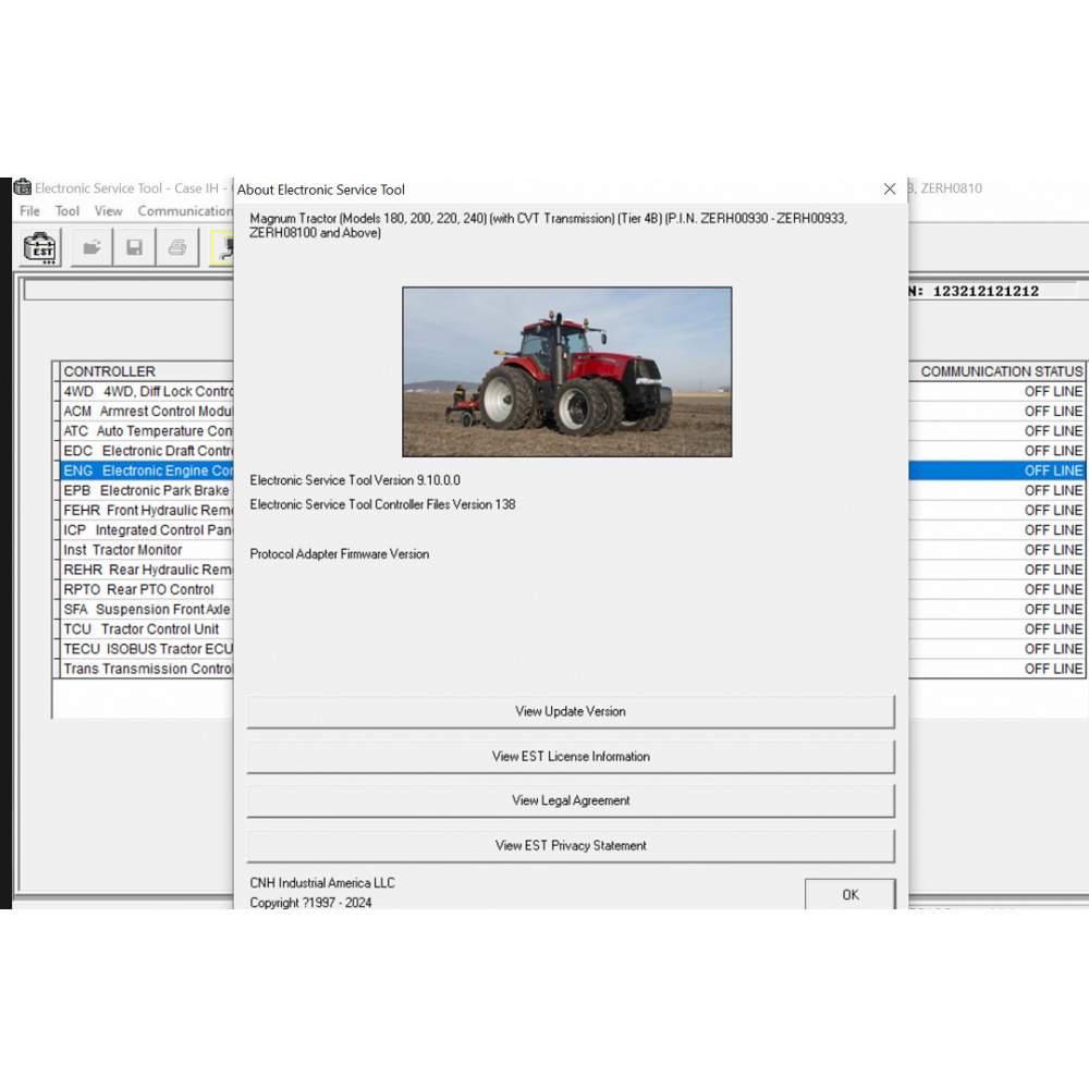 New Holland Electronic Service Tools CNH EST 9.10 2024 Diagnostic Software with ETimGo 8.18 2024 OFFLINE Repair Manual