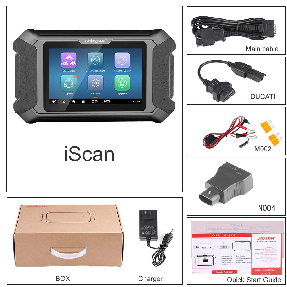 OBDSTAR IScan DUCATI Motorcycle Diagnostic Tool Support IMMO Programming and Service Light Reset