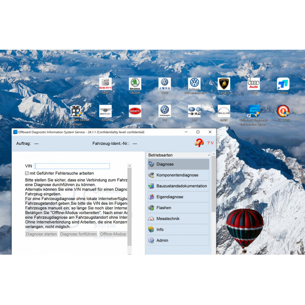 Latest ODIS V24.3 and ODIS Engineering V18 Software For VAS6154A Serials Remote Download Installation