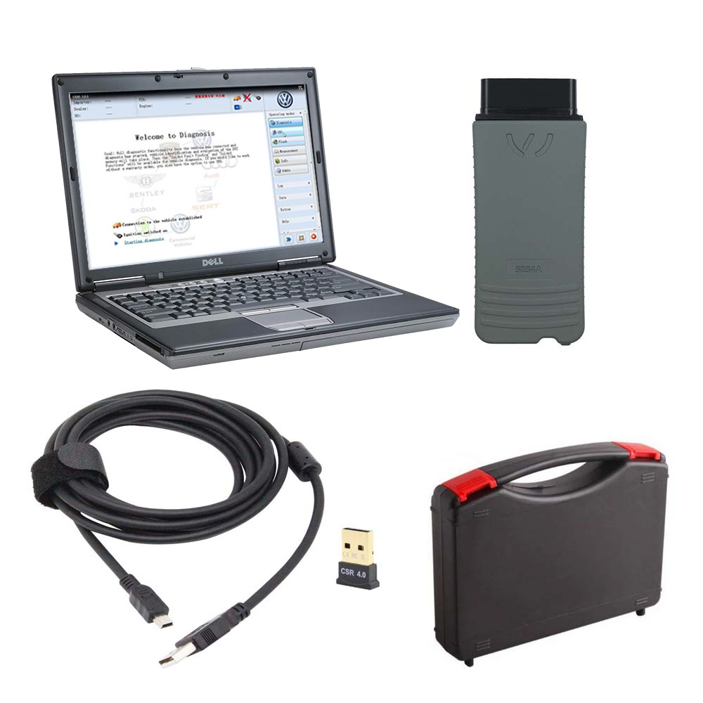 VAS 5054A With OKI Chip VW ODIS V7.21 or V5.16 Diagnostic Tool Plus Dell D630 Laptop Ready to Use