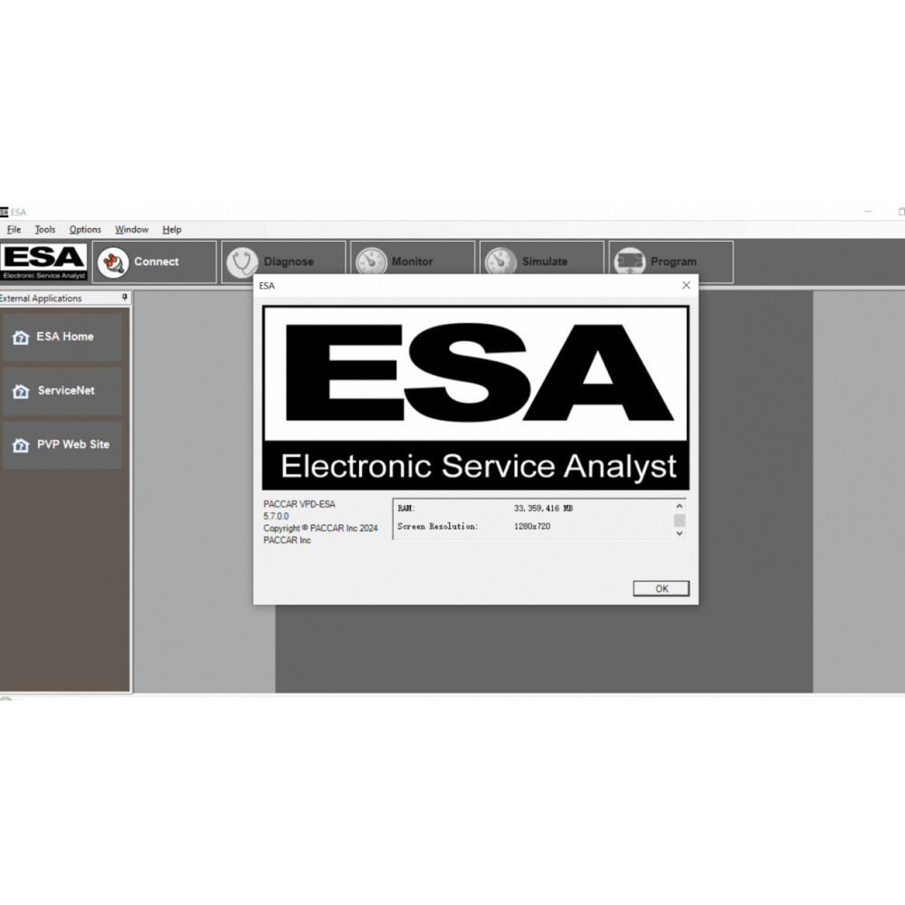 PACCAR ESA Electronic Service Analyst V5.7 With Generation 5 Files & SW Flash Files 2025
