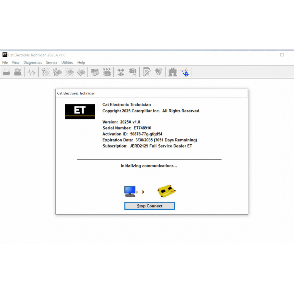Latest Version Cat Caterpillar ET 2025A Electronic Technician Diagnostic Software With 1 Time Free Activation