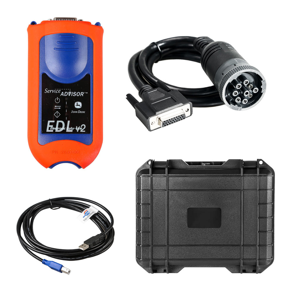 John Deere Service Advisor Electronic Data Link EDL V2 Truck Diagnostic Kit with V5.3.225 AG + CF Software