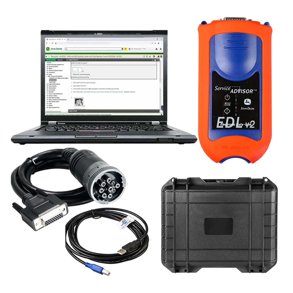 V5.3.225 AG+ CF Software John Deere Service Advisor EDL V2 Electronic Data Link Truck Diagnostic Tool Plus Lenovo T420 Laptop