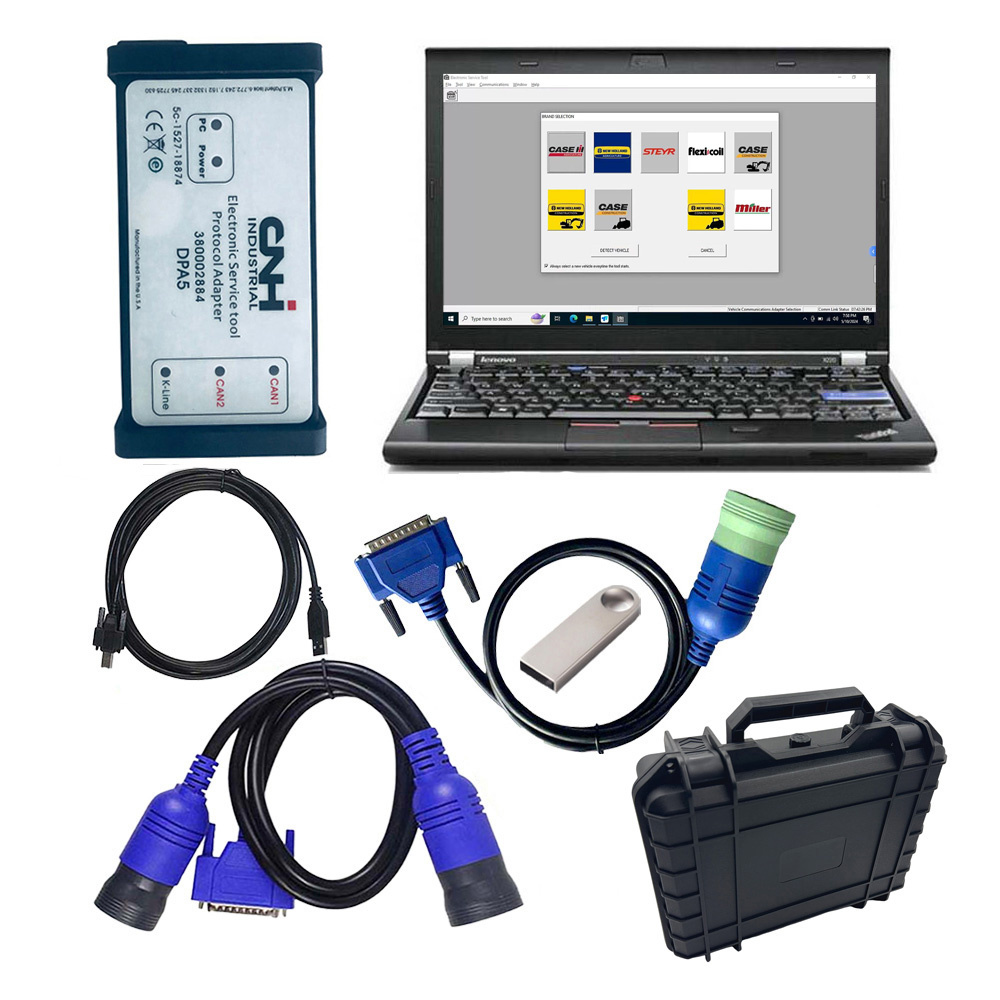 New Holland Electronic Service Tools CNH EST 9.12 DPA 5 Diagnostic Tool CNH Kit Plus Lenovo X230 Laptop