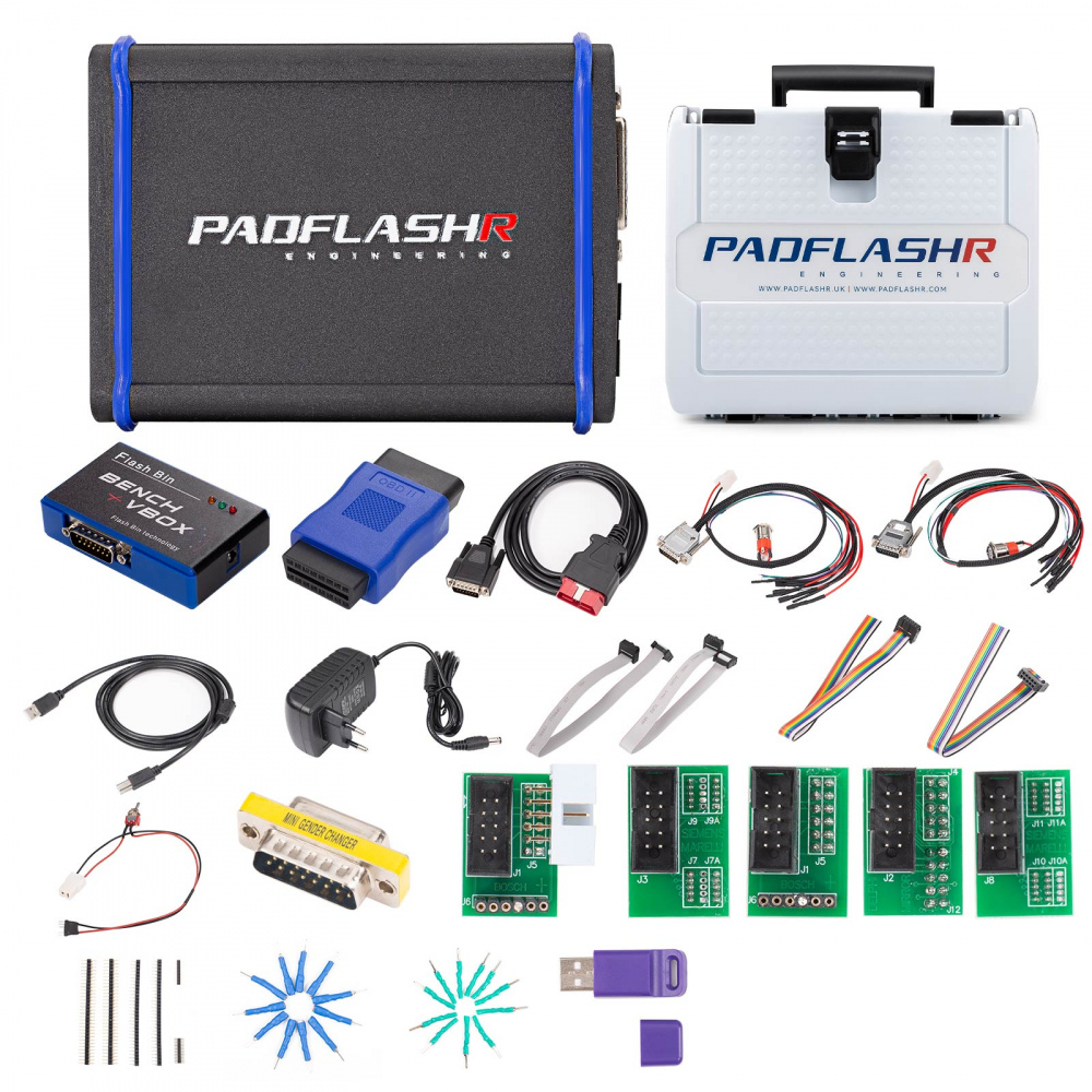PADFLASH Full Version ECU Programmer Tool with USB Dongle OBD Bench Boot Supports Checksum VR Files