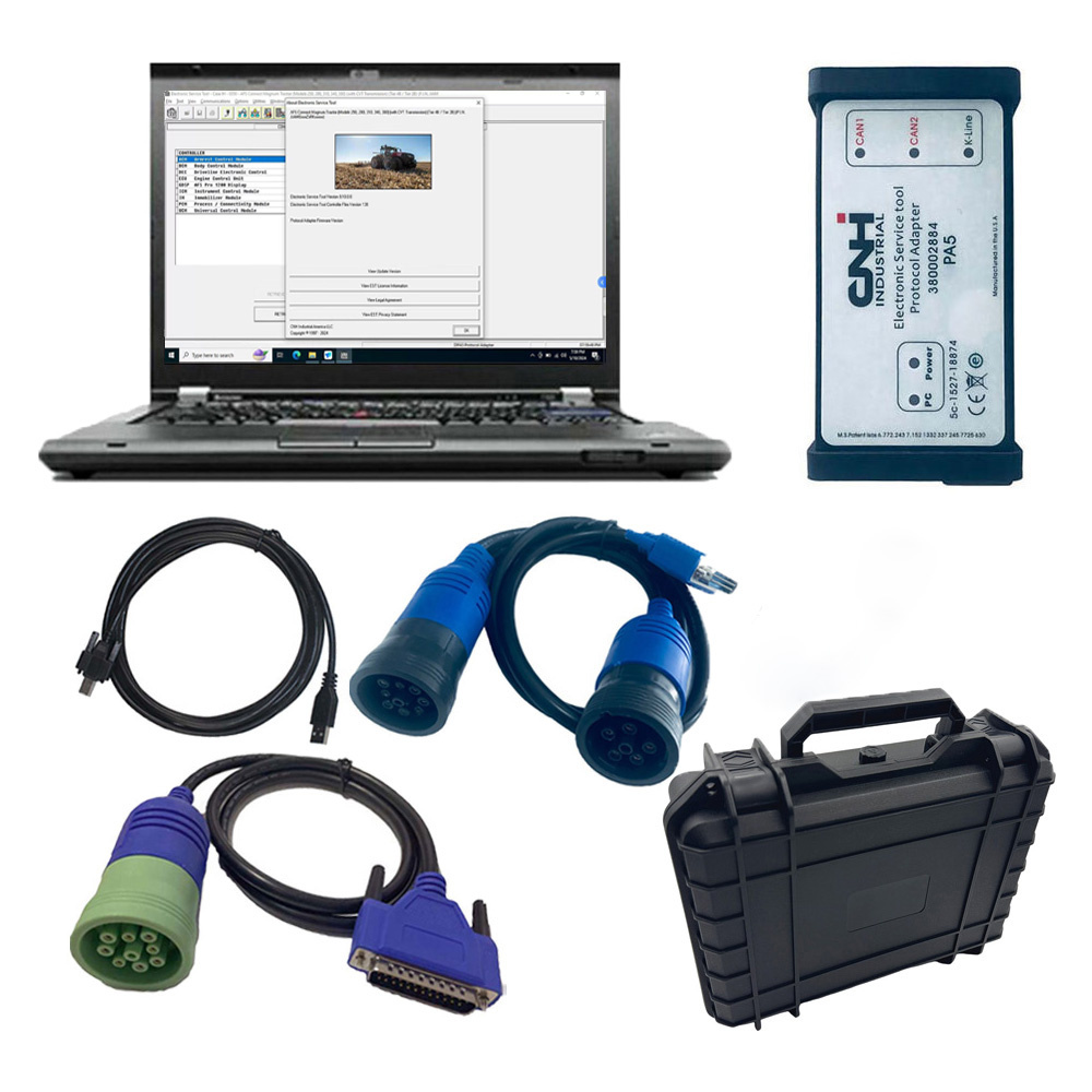New Holland Electronic Service Tools CNH Kit Engineering Level ​CNH EST DPA 5 Diagnostic Tool Plus Lenovo T420 Laptop