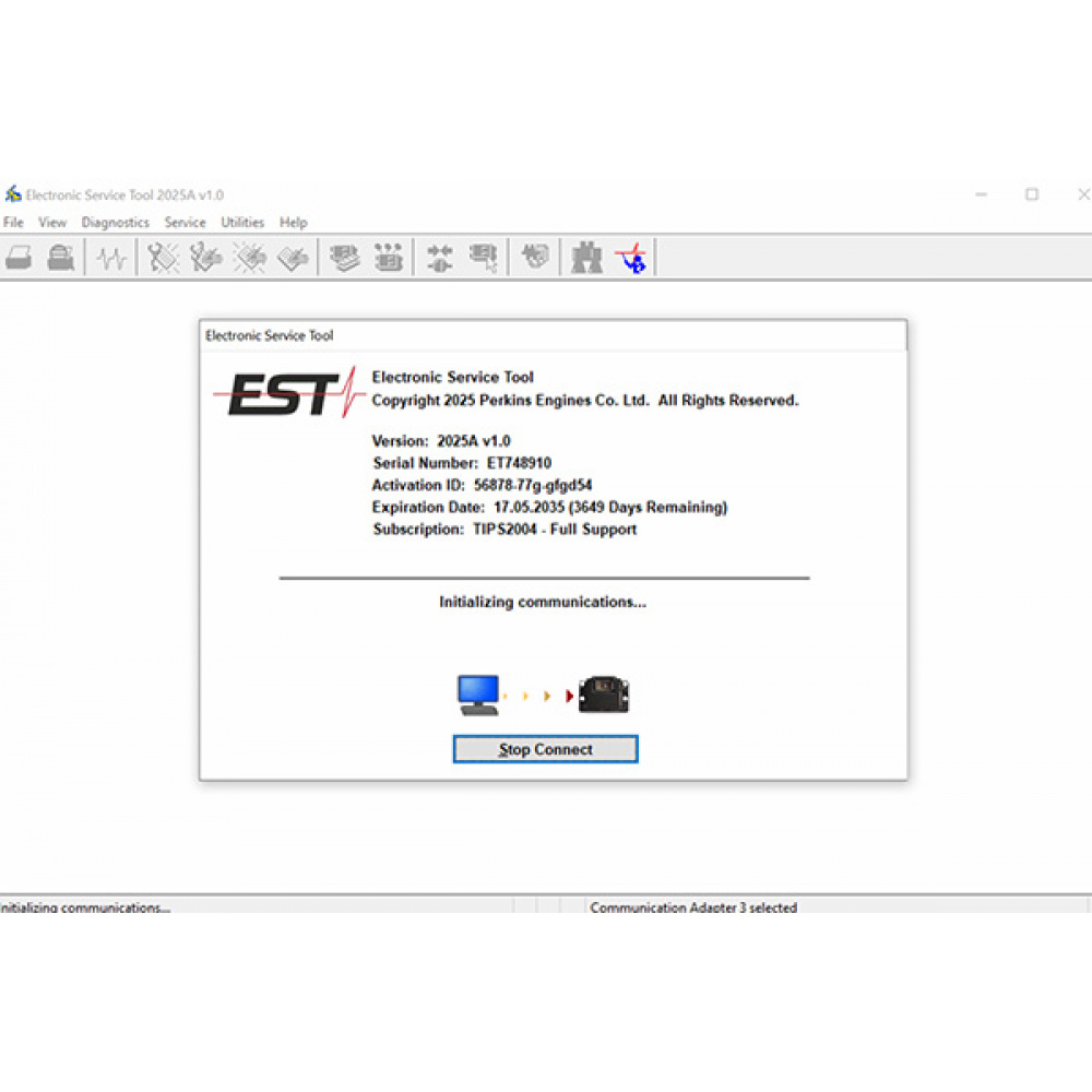 Perkins EST 2025A Software (Electronic Service Tool) with Built-in Factory Passwords Generator