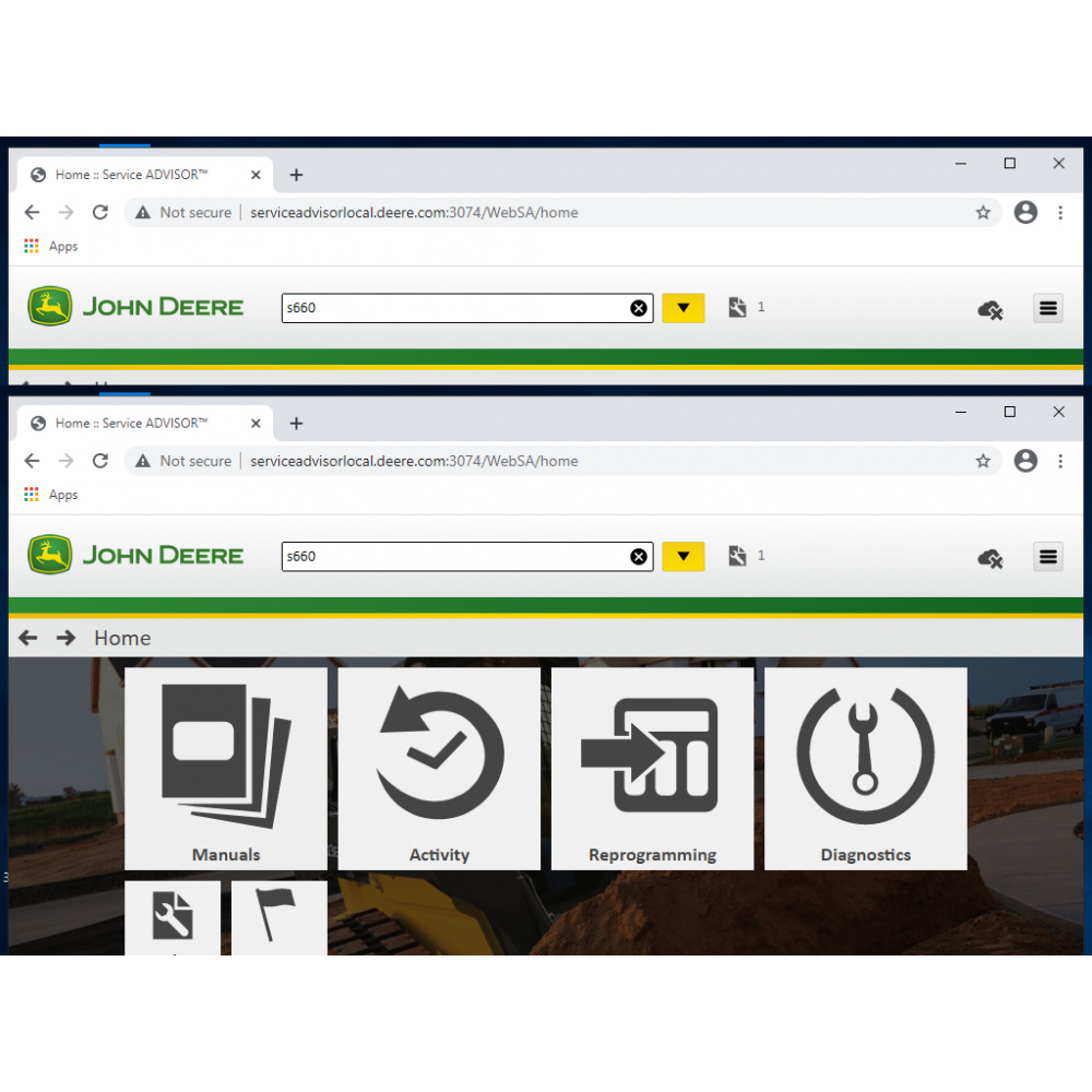 John Deere Service Advisor 5.3.266 Offline 2025.05 Agricultural + Construction & Forestry EDL V2&V3 Software
