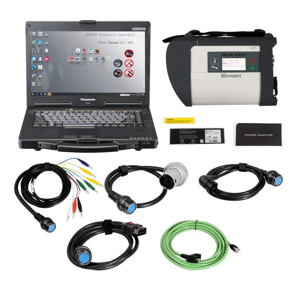 V2025.03 MB SD Connect C4 Doip Star Diagnosis Plus Panasonic CF53 Laptop With Vediamo and DTS Engineering Software