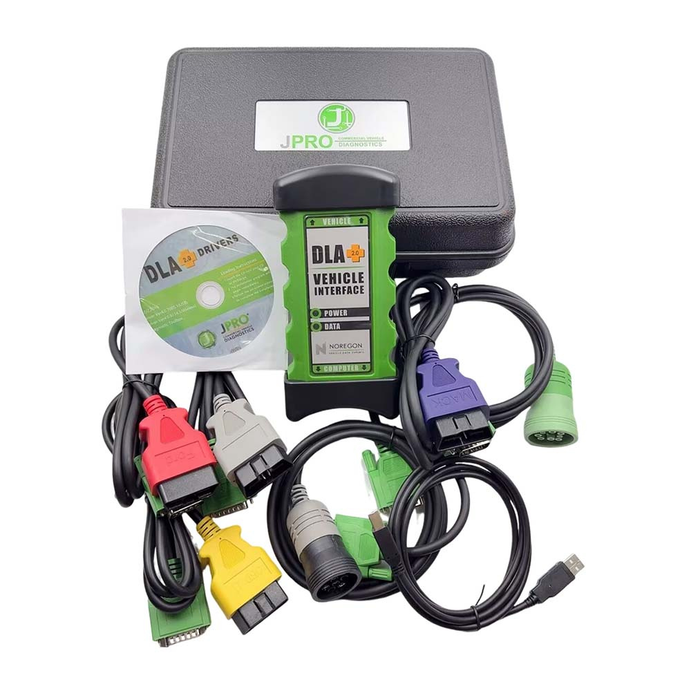 2025 V2 Noregon JPRO Heavy duty Medium-duty Truck Scanner Diagnostic Tool Noregon JPRO DLA Plus 2.0 Adapter kit