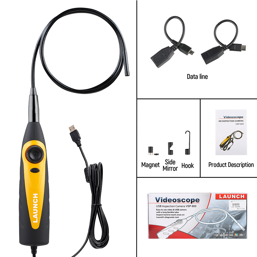 Launch X431 VSP-600 Video Scope Work with LAUNCH X431 Scanners And Android Device