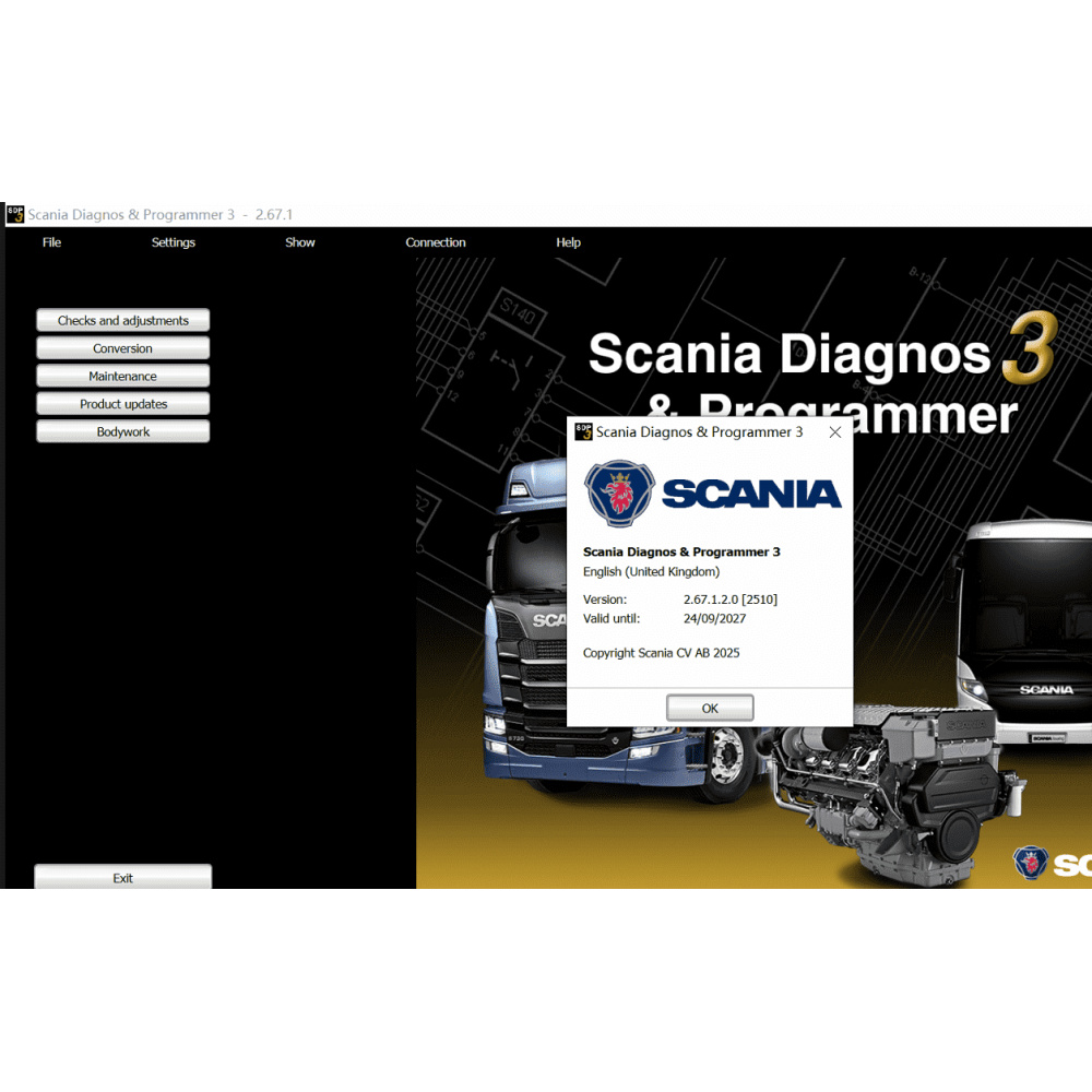 Scania SDP3 V2.67.1 Latest Software Version With Scania Xcom 2.54 and 2025 Scania Multi Spare Parts and Manuals