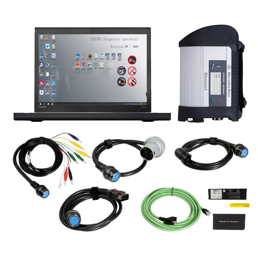 2025.09 MB SD C4 Benz Star Diagnostic Tool DOIP Plus Lenovo ThinkPad X270 Laptop with Vediamo Engineering Software Support Offline Programming