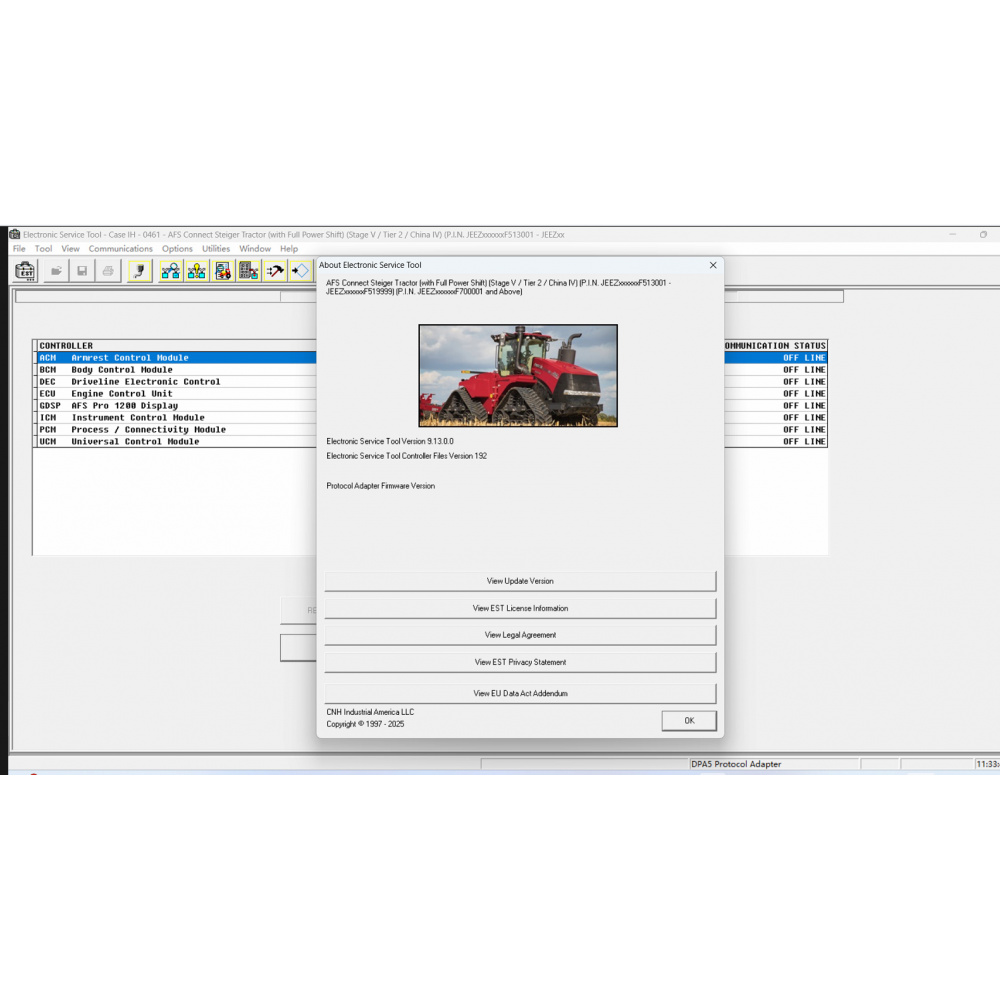 New Holland Electronic Service Tools CNH EST 9.13 2025 Diagnostic Software with ETimGo 8.21 OFFLINE Repair Manual