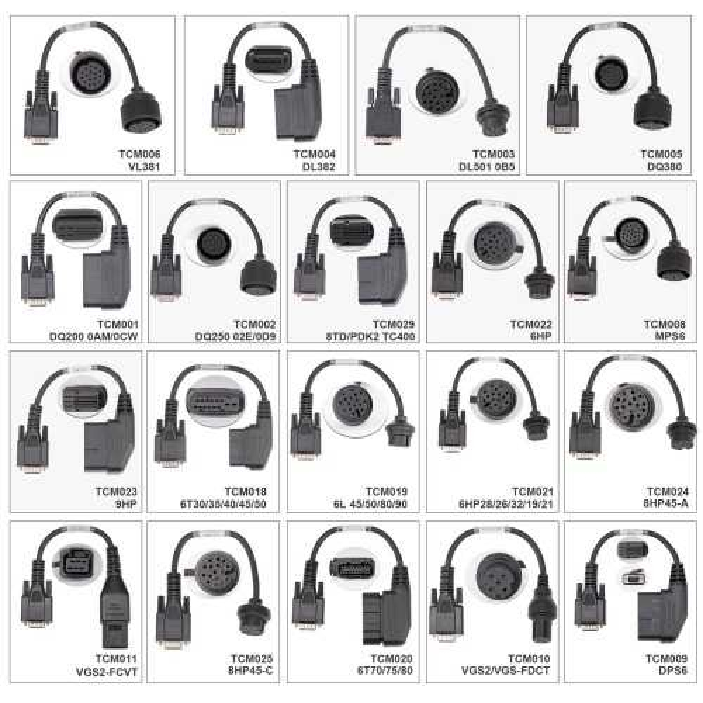 OBDSTAR TCM Connectors Work with OBDSTAR DC706 X300 Classic G3 and Other TCU Programmers
