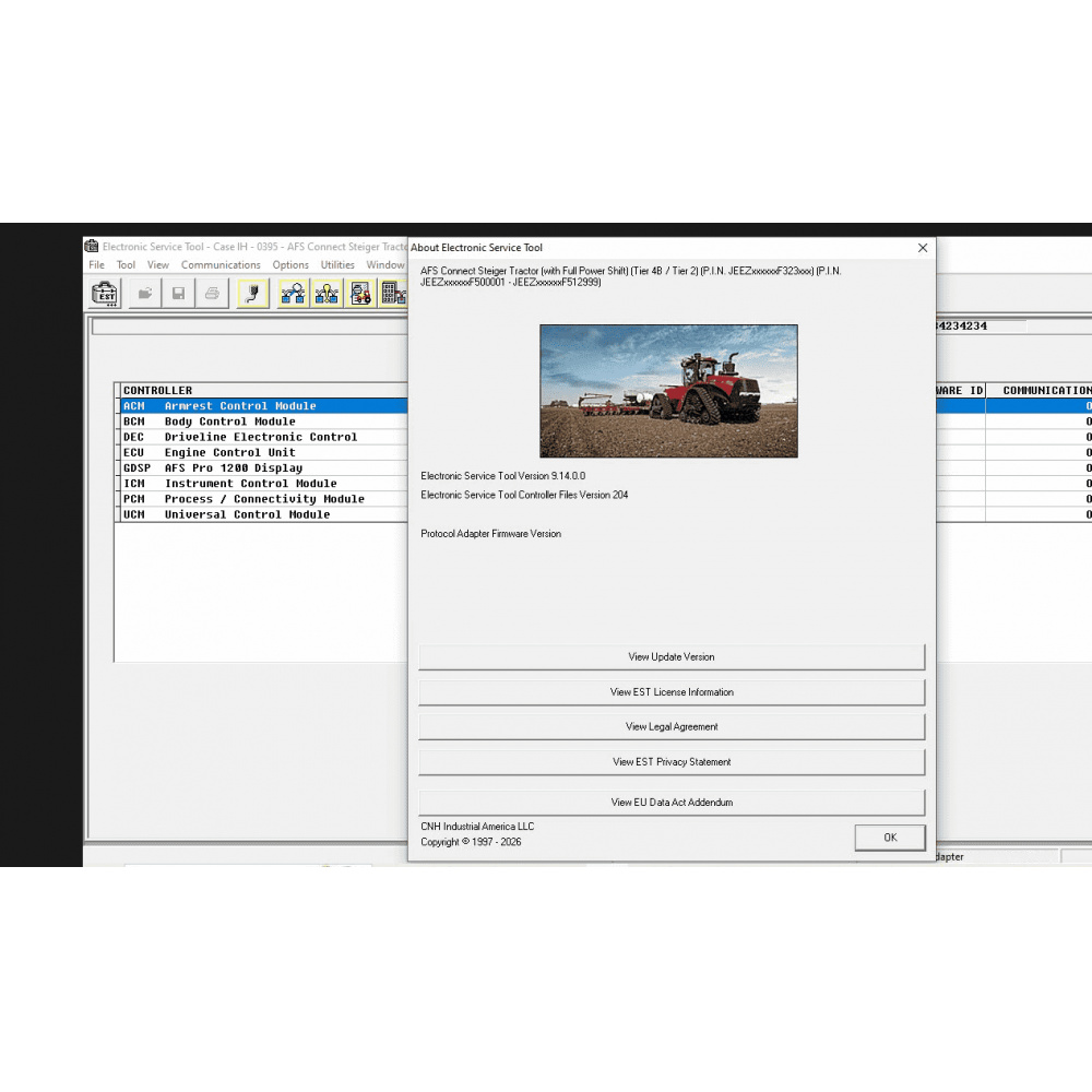 New Holland Electronic Service Tools（CNH EST 9.14 9.13 ）Engineering Level Diagnostic Software