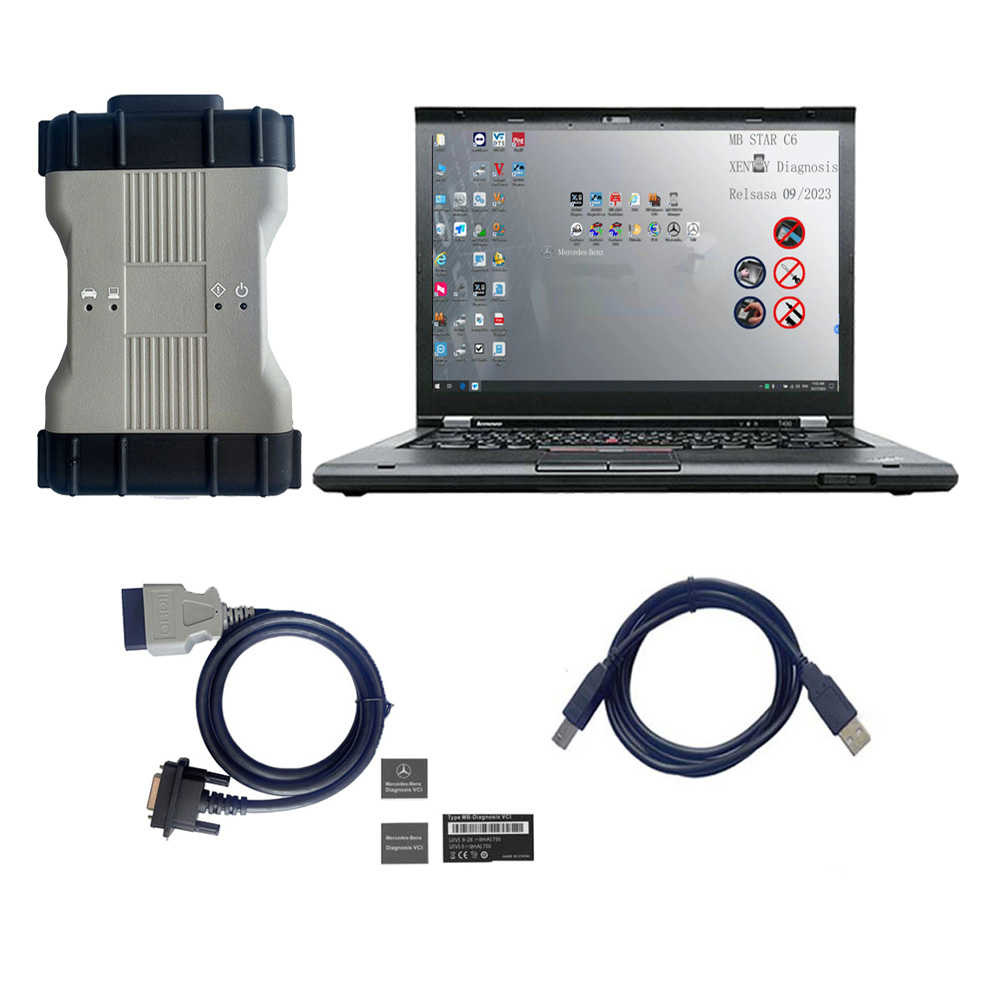 V2025.12 Mercedes Benz Xentry diagnosis VCI BENZ C6 DOIP Multiplexer Diagnostic Tool Plus Lenovo T420 Laptop