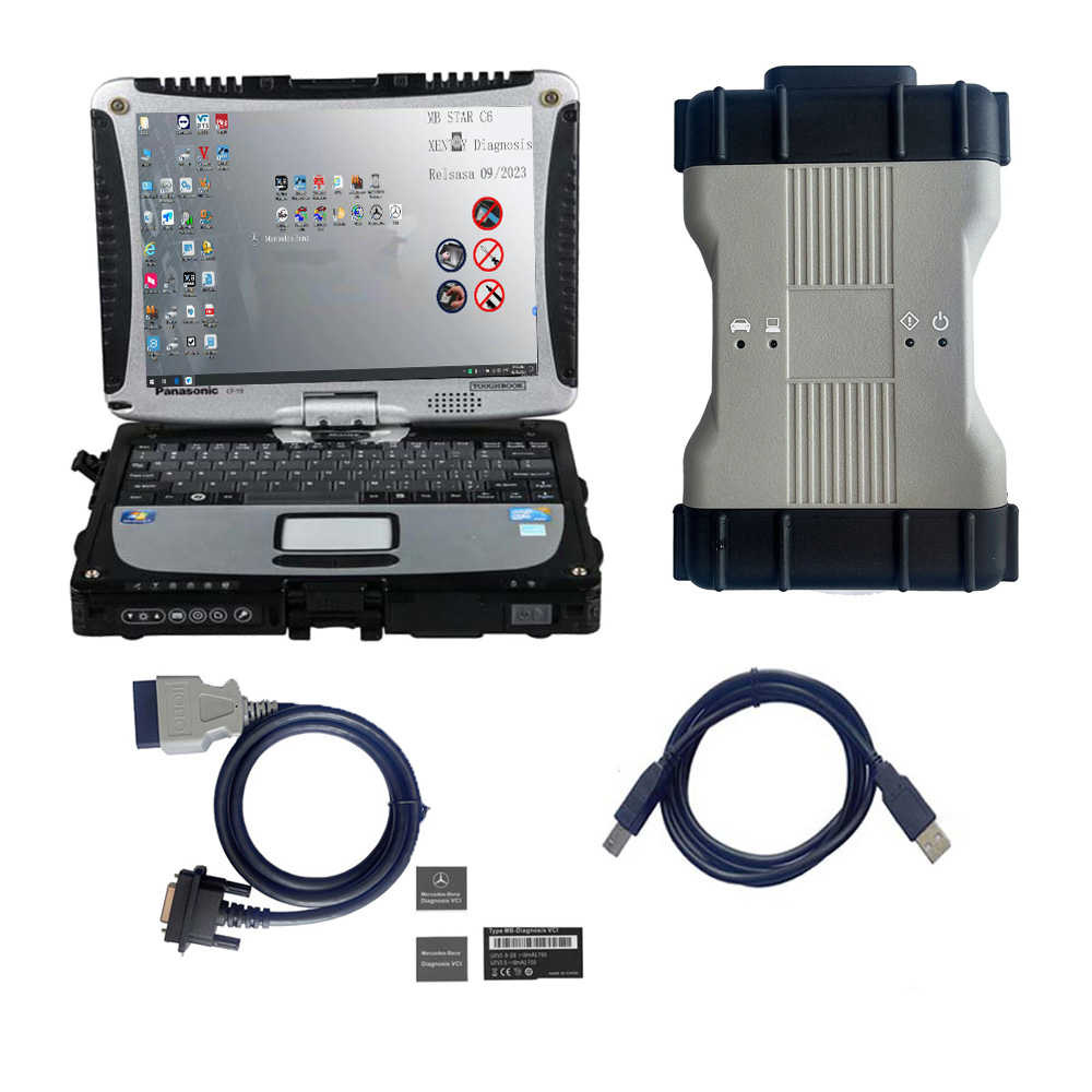 BENZ C6 MB STAR SD Connect C6 DoIP Xentry BENZ Diagnosis VCI Plus Panasonic CF19 I5 4GB Laptop V2025.12