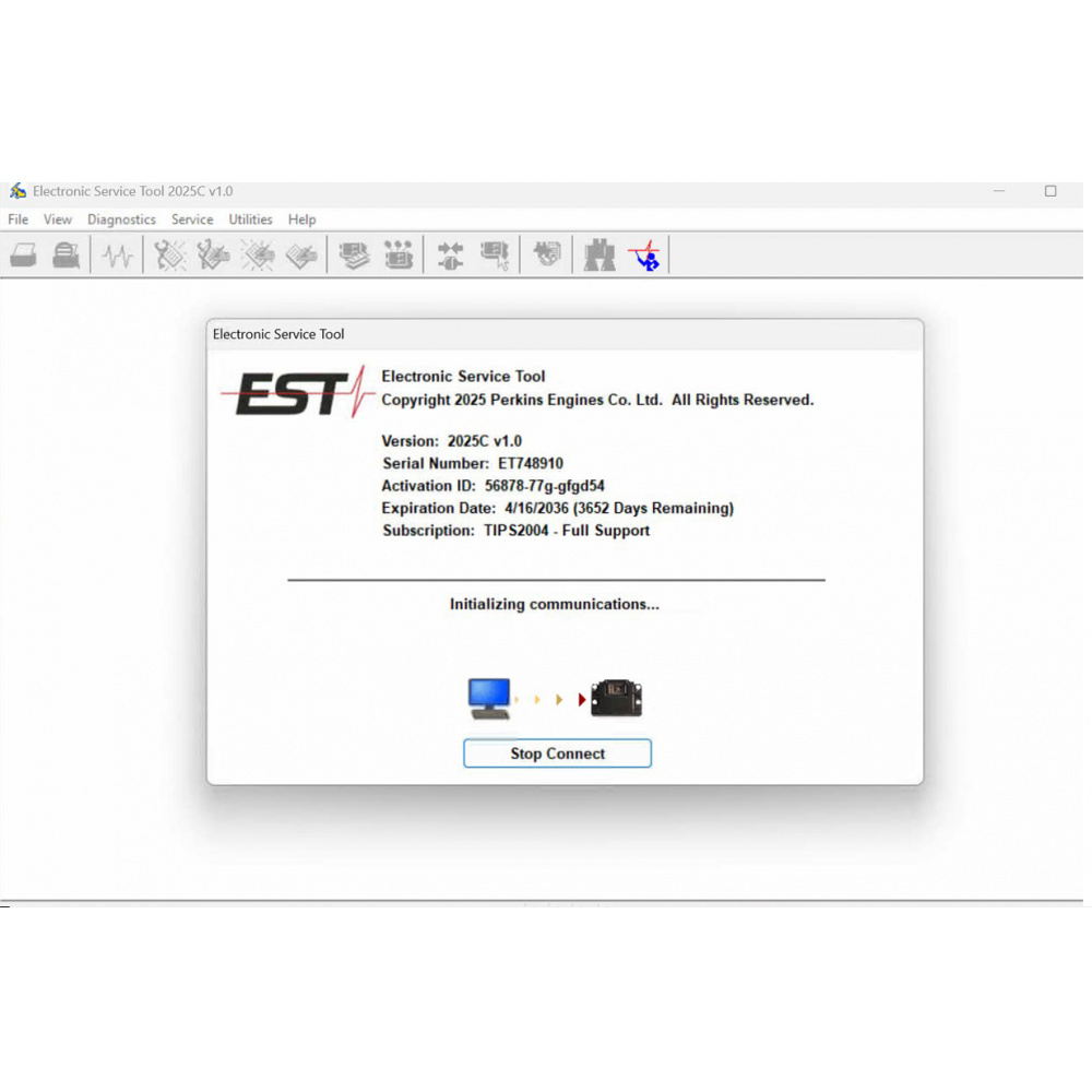 Perkins EST 2025C Software (Electronic Service Tool) with Built-in Factory Passwords Generator