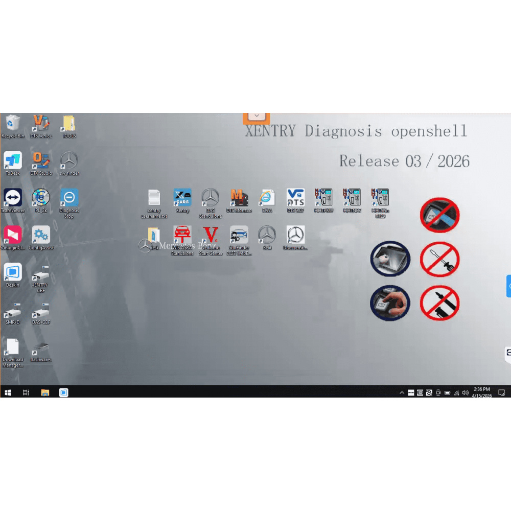 V2026.03 Car / V2023.09 Truck MB Star C4/C5 BENZ New Diagnostic Software with Xentry/ DAS/ EPC/ WIS/ Vediamo/ DTS